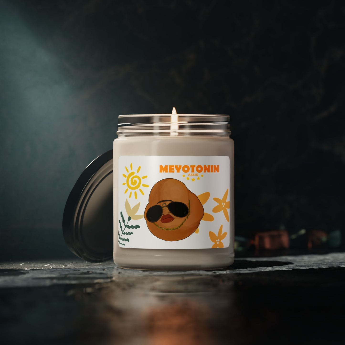 Chill Vibes Scented Soy Candle - 9oz with MEYOTONIN Design