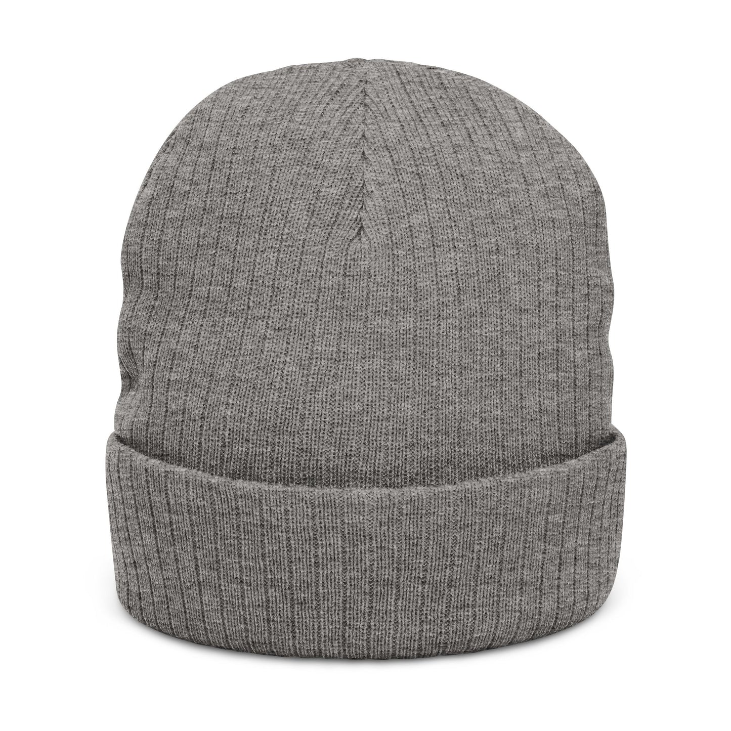 Ribbed Knit Beanie with "MEYOTONIN" Embroidery